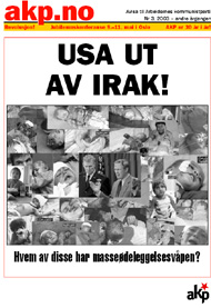 Forsida til avisa akp.no nr 3, 2003