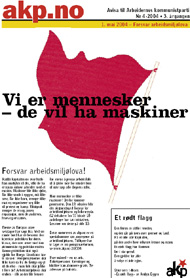 Forsida til avisa akp.no nr 4, 2004